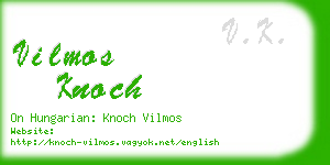 vilmos knoch business card